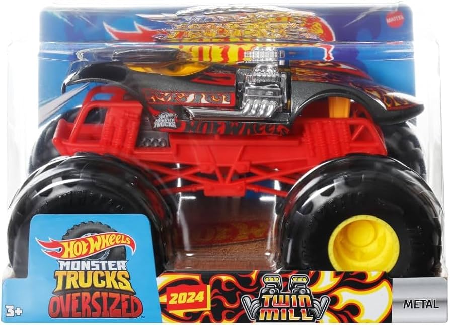 ホットウィール1/24 スケール　モンスタートラックス - ツインミル Amazon.com: Hot Wheels Monster Trucks Oversized Twin Mill 1:24